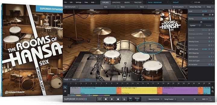 Toontrack Superior Drummer 3 The Rooms of Hansa SDX 汉莎房间 扩展包 ( 117GB )