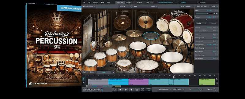 Toontrack Superior Drummer 3 Orchestral Percussion SDX 交响打击扩展包 ( 59GB )