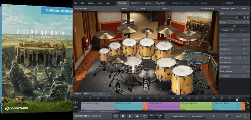 Toontrack Superior Drummer 3 Fields of Rock SDX 摇滚地带扩展包 ( 155GB )