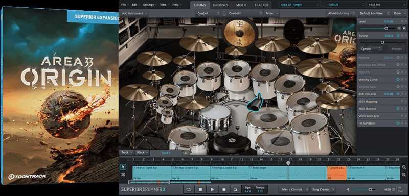 Toontrack Superior Drummer 3 Area 33 – Origin SDX 三十三区起源扩展包 ( 121GB )