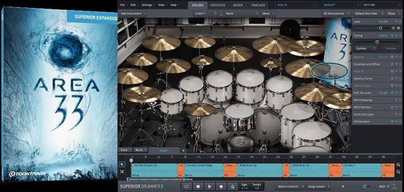 Toontrack Superior Drummer 3 Area 33 SDX 三十三区扩展包 ( 172GB )