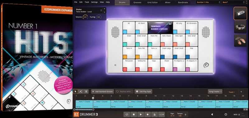 Toontrack EZdrummer NUMBER 1 HITS EZX 现代电鼓扩展包 （84MB ）