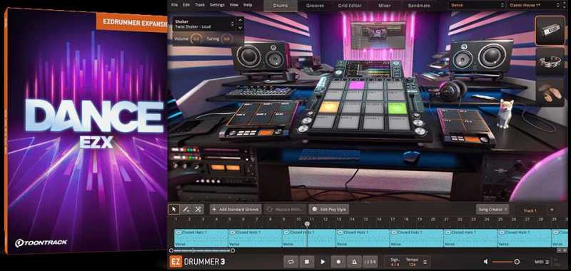 Toontrack EZdrummer Dance EZX 电子舞曲扩展包 （ 558MB )