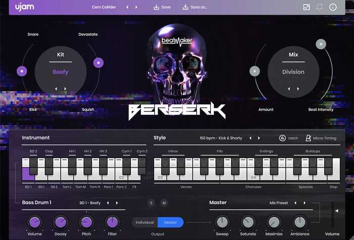 UJAM BM Berserk v2.2.1 鼓声合成器 ( 117MB )