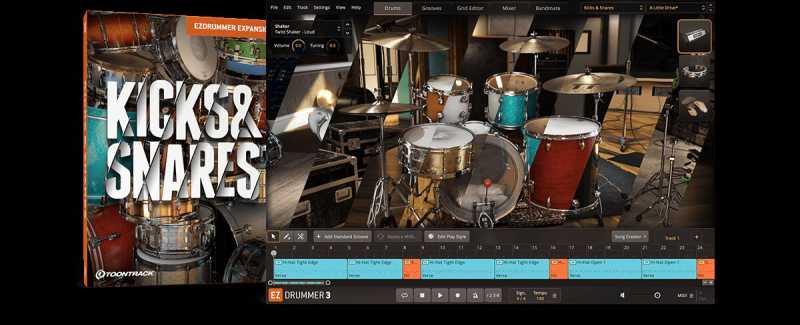 EZdrummer Kicks & Snares EZX 大鼓与小鼓 ( 4.7GB )
