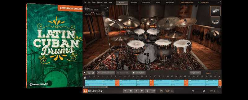 EZdrummer Latin Cuban Drums EZX 拉丁&古巴 ( 2.8GB )
