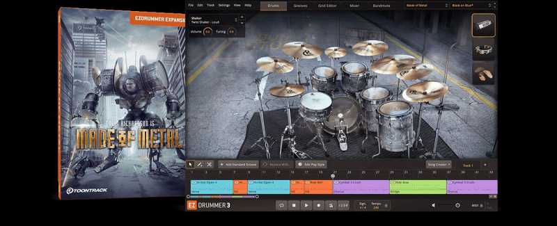 EZdrummer Made of Metal EZX 金属制成 ( 1.9GB )