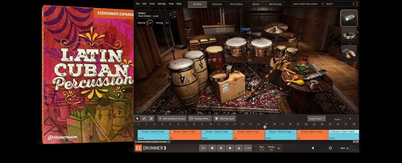Toontrack Latin Cuban Percussion EZX 拉丁&古巴打击乐 (2.8GB )