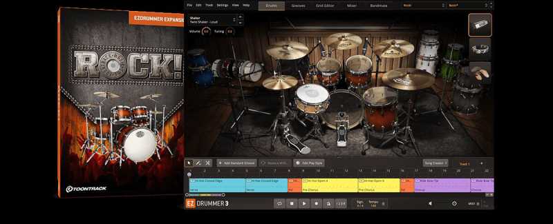 Toontrack Rock EZX 摇滚鼓 ( 1.1GB )