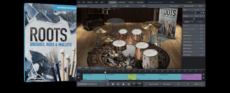 Toontrack Roots SDX Brushes Rods Mallets 根源爵士第二卷 （ 24.8GB ）