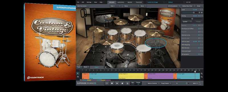 Toontrack Custom Vintage SDX 复古定制商店 ( 10.8GB )