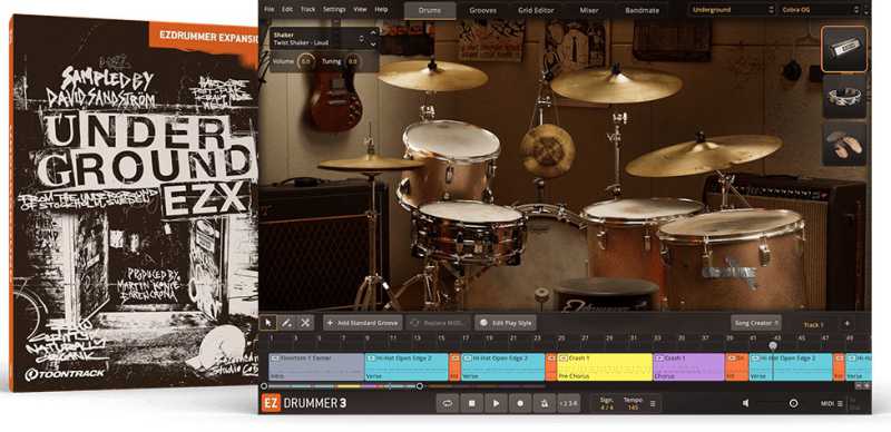 Toontrack Underground EZX 地下摇滚 ( 2.4GB )