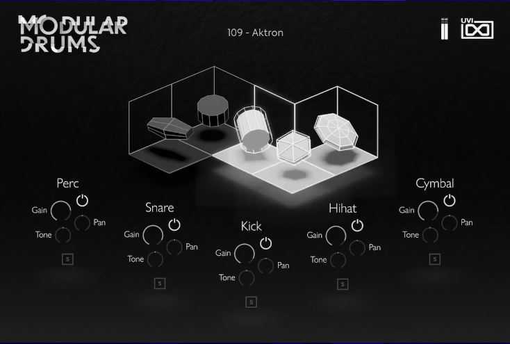 UVI Modular Drums 模块化鼓节奏 ( 98MB )