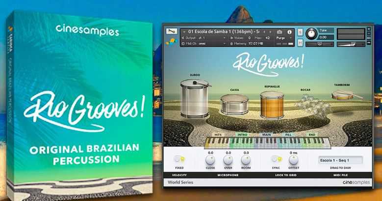 Cinesamples Rio Grooves! 巴西节奏打击乐 ( 1.1GB )