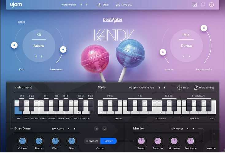 UJAM Beatmaker KANDY 流行节拍合成器 ( 41MB)