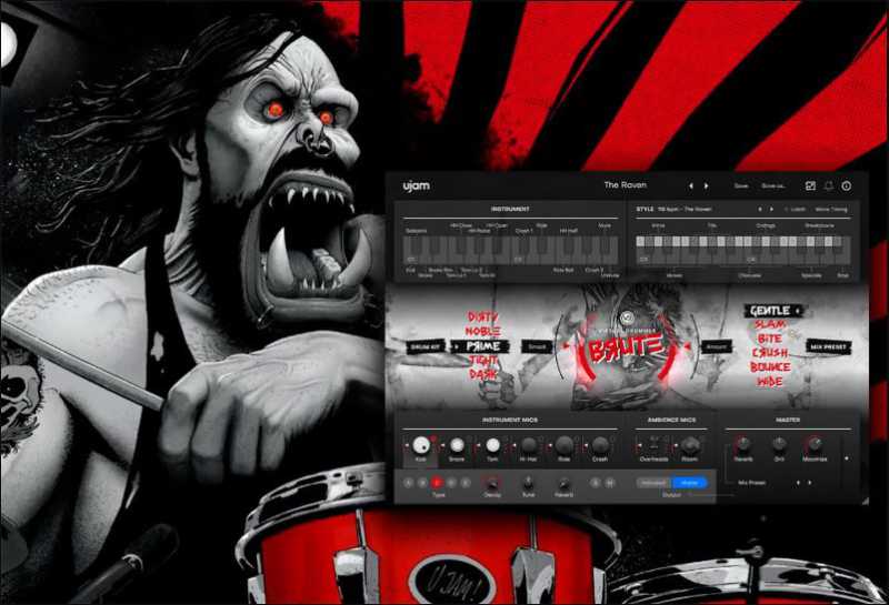 UJAM Virtual Drummer BRUTE 摇滚朋克鼓 ( 3.3GB)