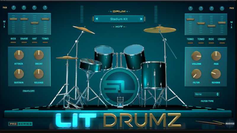StudioLinked Lit Drumz 现代鼓组 ( 225MB )
