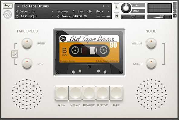 Wavesfactory Old Tape Drums 磁带噪音\磁带鼓 ( 431MB )