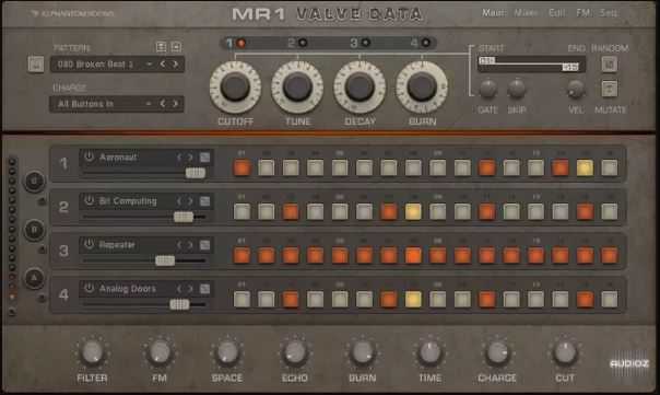 10 Phantom Rooms MR1 Valve Data KONTAKT 模块化电子管鼓机