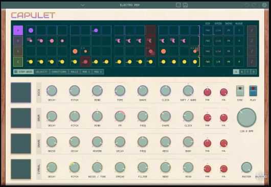 Reel Audio Instruments Capulet v1.1.1 鼓合成器和步进音序器