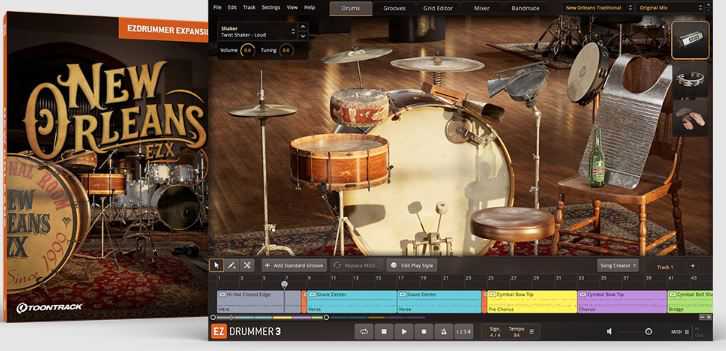 Toontrack New Orleans EZX v1.0.1 全能综合鼓扩展包