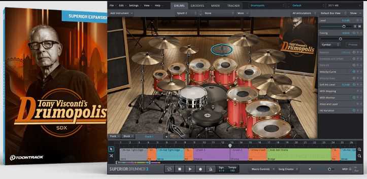Toontrack Drumopolis SDX 摇滚鼓扩展包