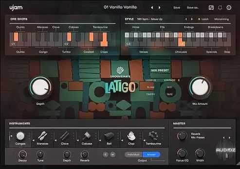 UJAM Groovemate LATIGO 拉丁打击乐与律动鼓节奏音源