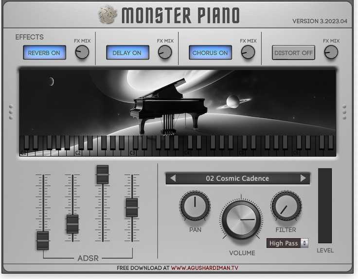 Agus Hardiman MonsterDAW MONSTER Piano 精品钢琴音源 ( 1.8GB )