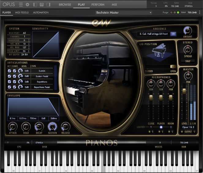 East West Pianos Platinum Bechstein 280 贝希斯坦白金大钢琴