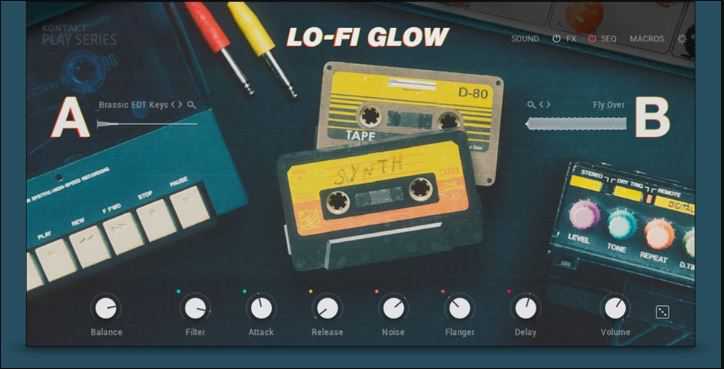 Native Instruments Play Series LO FI GLOW 2.0.0 磁带模拟复古合成器