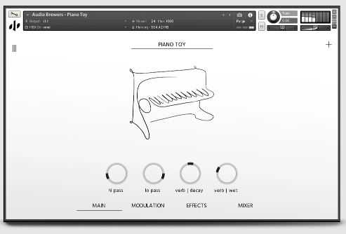 Audio Brewers Piano Toy Stereo Version KONTAKT 立式钢琴音源