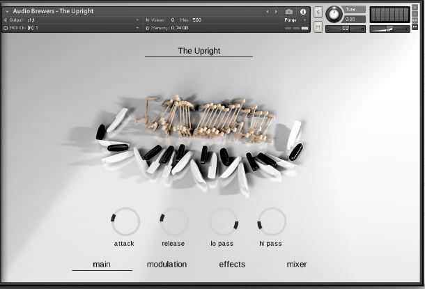 Audio Brewers The Upright Complete v6.1 Stereo Version KONTAKT 八十年代末美立式钢琴（ 15GB ）