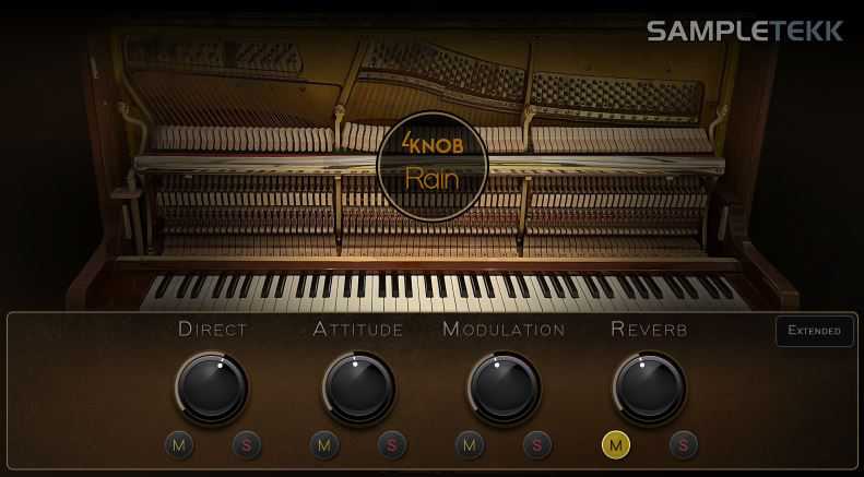 SampleTekk 4Knob Rain Piano Content for HALion 直立式钢琴