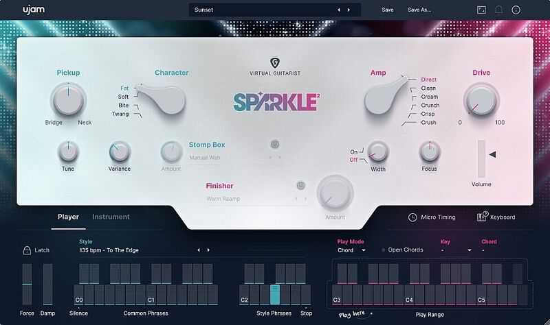 UJAM Virtual Guitarist SPARKLE 2 虚拟吉他手：流行时髦 14GB )