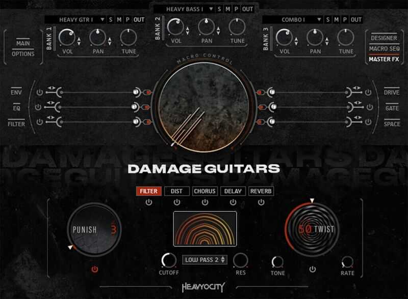 Heavyocity Damage Guitars 自动节奏连复段摇滚电吉他 ( 9GB )