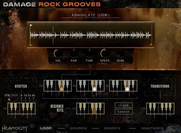 Heavyocity Damage Rock Grooves 自动摇滚循环 ( 4.3GB )