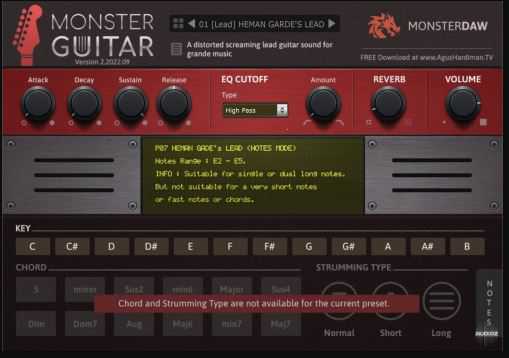 Agus Hardiman MonsterDAW MONSTER Guitar v2 吉他插件