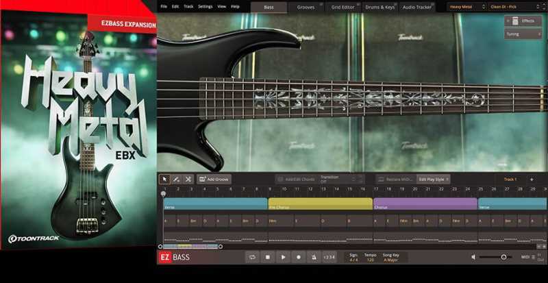 Toontrack Heavy Metal EBX 重金属贝斯 EZbass ( 815MB )