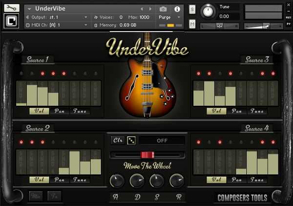 Composers Tools UnderVibe 空心爵士贝斯 ( 2.2GB )