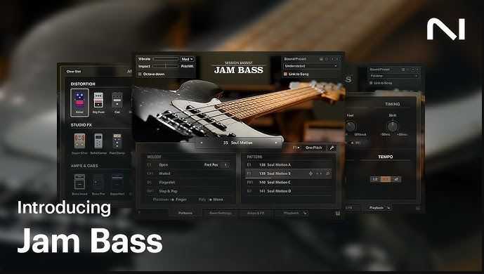 Native Instruments Session Bassist Jam Bass 标志性贝斯音源