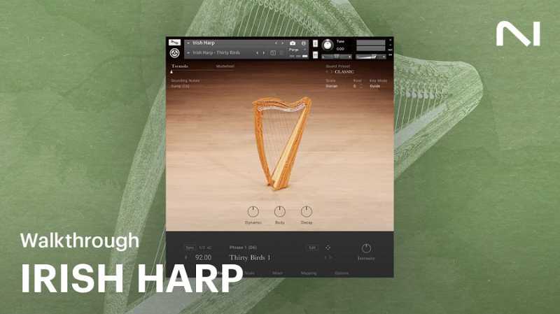 Native Instruments Irish Harp 爱尔兰竖琴 ( 1.9GB )
