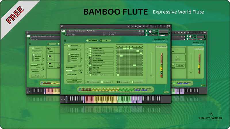 Insanity Samples Bamboo Flute (Expressive World Flute) 竹笛