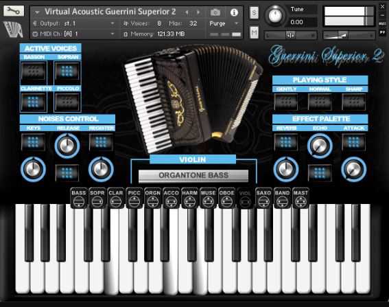 Virtual Acoustic Guerrini Superior 2 KONTAKT 超级手风琴 ( 623MB )
