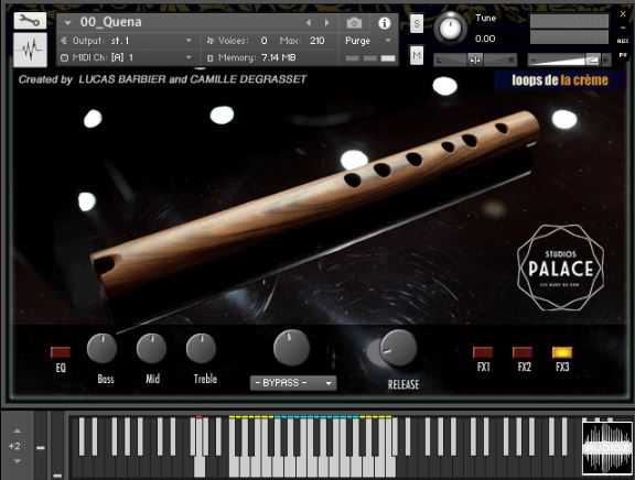 Loops De La Creme Les Studios Palace Quena Light Flute KONTAK 盖那笛音源