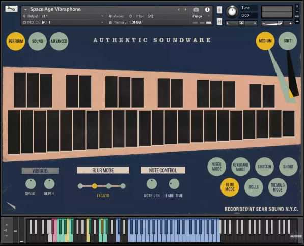 Authentic Soundware Space Age Vibraphone KONTAKT 颤音琴/电颤琴
