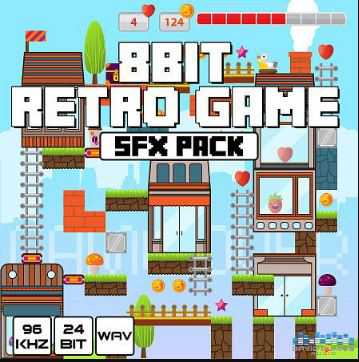 Sound Planet 8bit Retro Game Sfx Pack WAV 怀旧复古游戏FX音效库