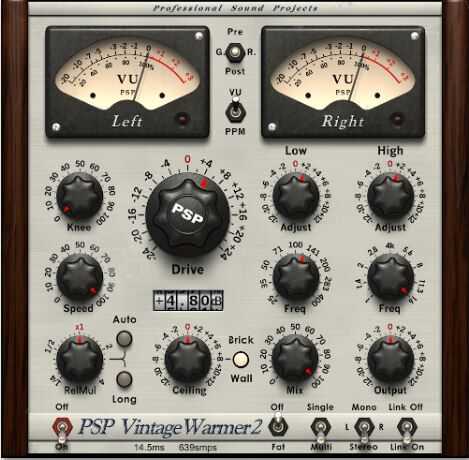 PSPaudioware - PSP VintageWarmer2 压缩器限幅器