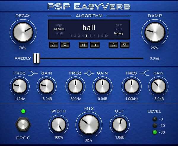 PSPaudioware PSP EasyVerb v2 混响处理器