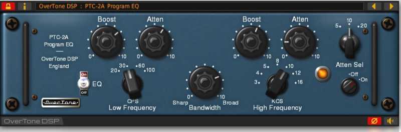 OverTone DSP PTC-2A 复古 Pultec EQ均衡器