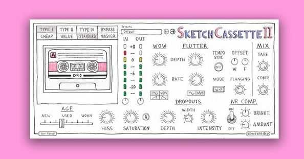 Aberrant DSP SketchCassette II v2.1 磁带录音机仿真插件